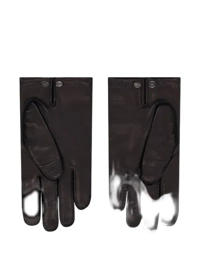 Longchamp Topstitch Gloves In Brown