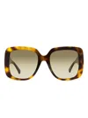 Longchamp Square Lo713s Sunglasses Woman Sunglasses Brown Size 53 Acetate In Brown
