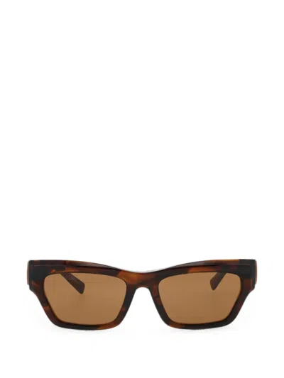 Longchamp Tortoiseshell-effect Logo-plaque Sunglasses In Brown