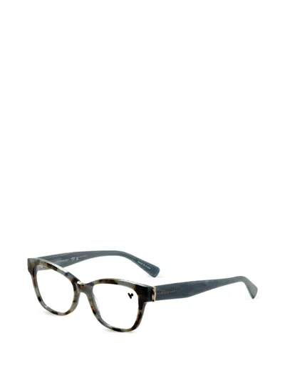Longchamp Tortoiseshell-effect Rectangle-frame Glasses In Gray