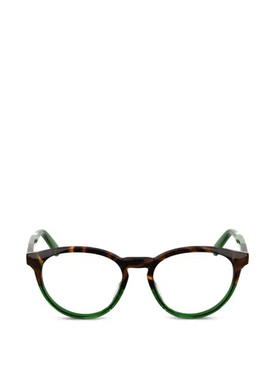 Longchamp Tortoiseshell-effect Round-frame Glasses In Yellow