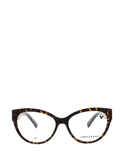 Longchamp Tortoiseshell-pattern Cat-eye Glasses In Black