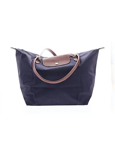Pre-owned Longchamp Tote Bag In Purple
