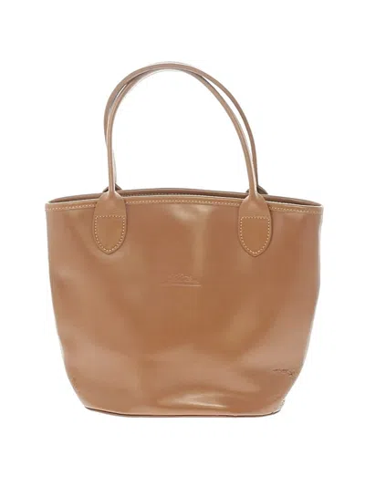 Pre-owned Longchamp Tote Bag In Tan