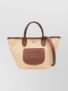 Longchamp Tote Bag With Contrast Trim And Gold Hardware