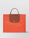 Longchamp Tote Bag With Top Handle And Contrast Flap