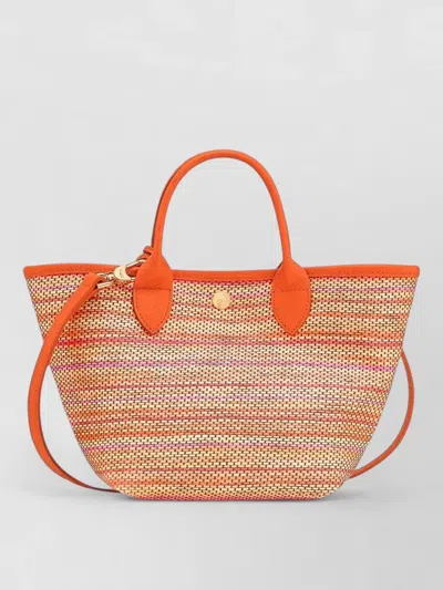 Longchamp Tote Bag Woven Texture Dual Handles Strap