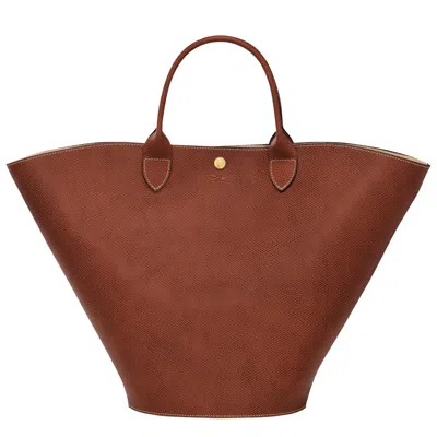 Longchamp `epure` Extra Large Tote Bag In Brown