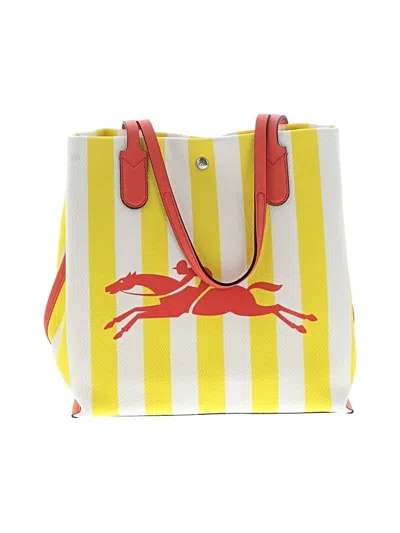 Pre-owned Longchamp Tote Bag In Yellow