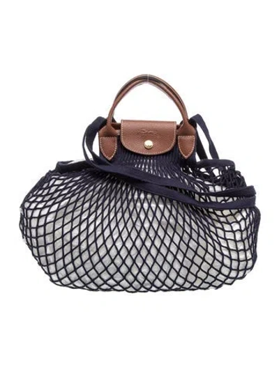 Pre-owned Longchamp Tote In Blue