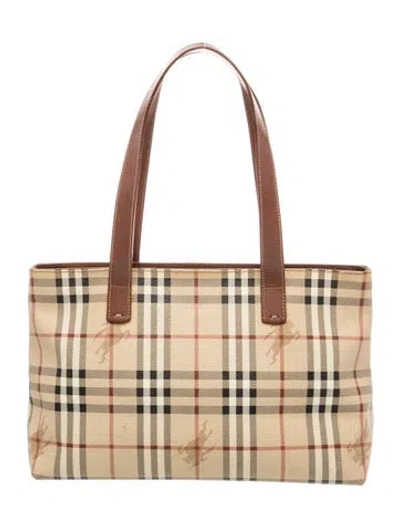 Pre-owned Longchamp Tote In Neutrals