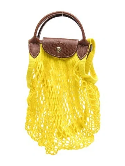 Pre-owned Longchamp Tote In Yellow
