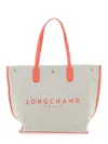Longchamp Essential Large Canvas Long Handle Tote In Beige