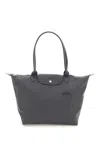 Longchamp Le Pliage Green Recycled Canvas Large Shoulder Tote In Grey