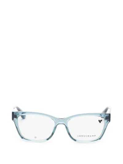 Longchamp Transparent Cat-eye Glasses In Gray
