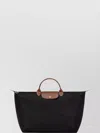 Longchamp Travel Bag With Foldable Design And Leather Trim