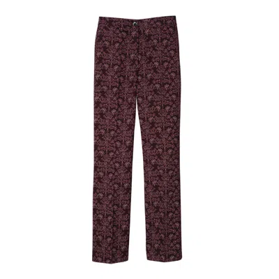 Longchamp Trousers In Aubergine