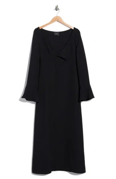 Longchamp Twist Front Bell Cuff Dress In Black
