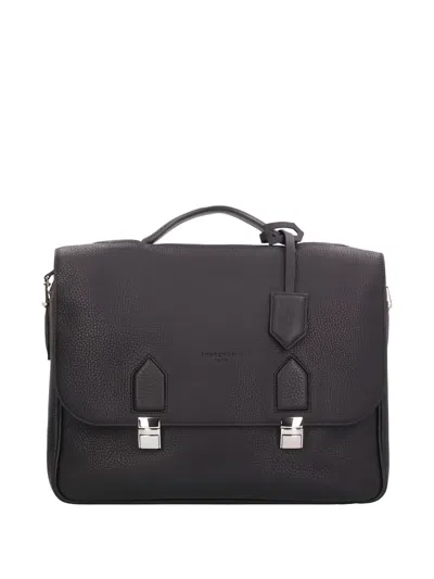 Longchamp Ulysse Leather Briefcase In Black