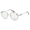 Longchamp Unisex 52 Mm Gold Opticals In Silver