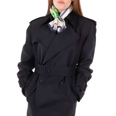 Longchamp University Sqaure Silk Scarf In Blue