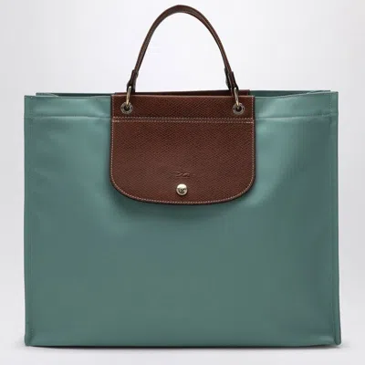 Longchamp Vervain-coloured L Cabas Shopping Bag In Blue