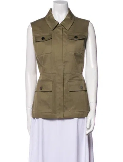 Pre-owned Longchamp Vest In Green