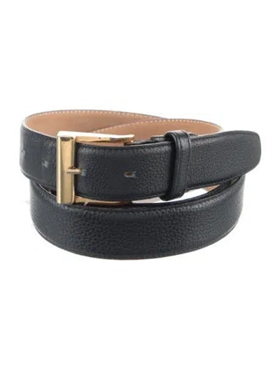 Pre-owned Longchamp Vintage Leather Belt In Blue