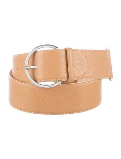 Pre-owned Longchamp Vintage Leather Belt In Brown