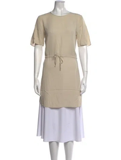 Pre-owned Longchamp Vintage Long Dress In Neutrals