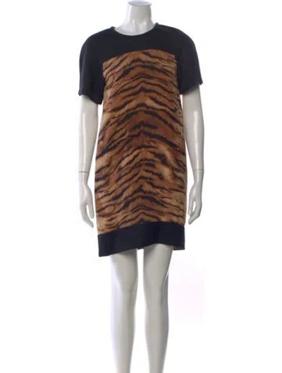 Pre-owned Longchamp Vintage Mini Dress In Black