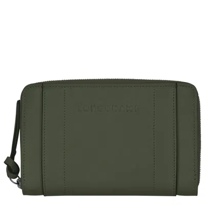 Longchamp Wallet  3d In Khaki