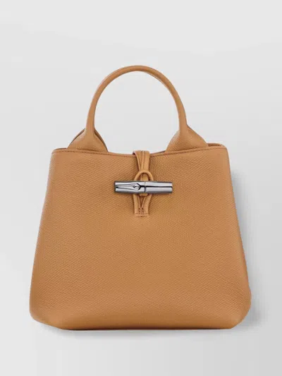 Longchamp Walnut Coloured Shoulder Bag With Detachable Strap In Brown