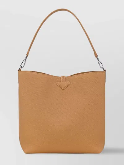 Longchamp Walnut Hobo Bag Metal Hardware