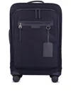 Longchamp Wheeled Leather-trimmed Troley In Black