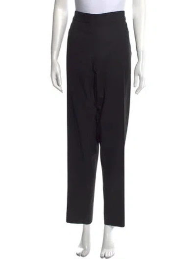 Pre-owned Longchamp Wide Leg Pants In Black