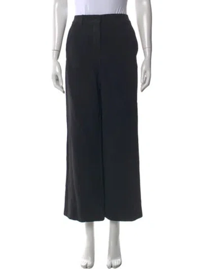 Pre-owned Longchamp Wide Leg Pants In Black