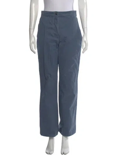 Pre-owned Longchamp Wide Leg Pants In Blue