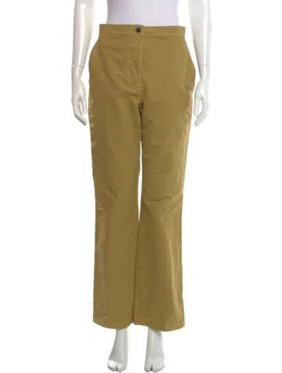 Pre-owned Longchamp Wide Leg Pants In Green