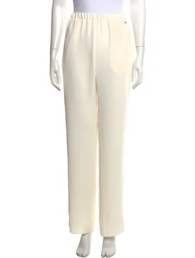 Pre-owned Longchamp Wide Leg Pants In Neutrals