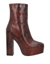 Longchamp Woman Ankle Boots Brown Size 11 Soft Leather