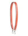 Longchamp Woman Bag Strap Orange Size - Leather In Brown