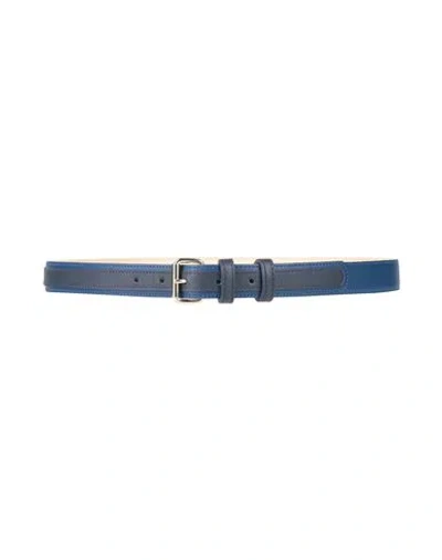 Longchamp Woman Belt Blue Size Onesize Cowhide