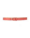 Longchamp Woman Belt Brick Size Onesize Calfskin In Red