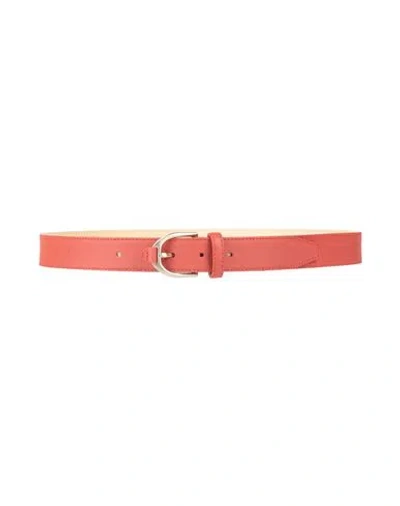 Longchamp Woman Belt Brick Size Onesize Calfskin In Red