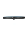 Longchamp Woman Belt Midnight Blue Size Onesize Lambskin, Metal In Black