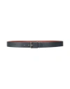 Longchamp Woman Belt Midnight Blue Size Onesize Leather In Black
