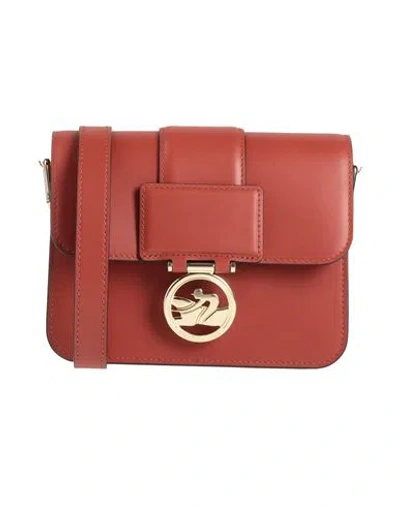 Longchamp Woman Cross-body Bag Brick Size - Leather In Red