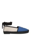 Longchamp Woman Espadrilles Blue Size 11 Textile Fibers In Blue