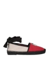 Longchamp Woman Espadrilles Red Size 11 Textile Fibers